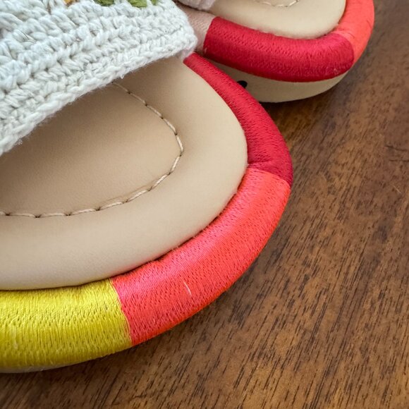 Farm Rio Sunset Crochet Slide Sandals - Picture 2 of 11